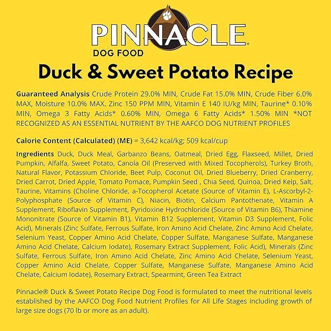 Pinnacle Duck & Sweet Potato Recipe 1.81kg (4lbs)