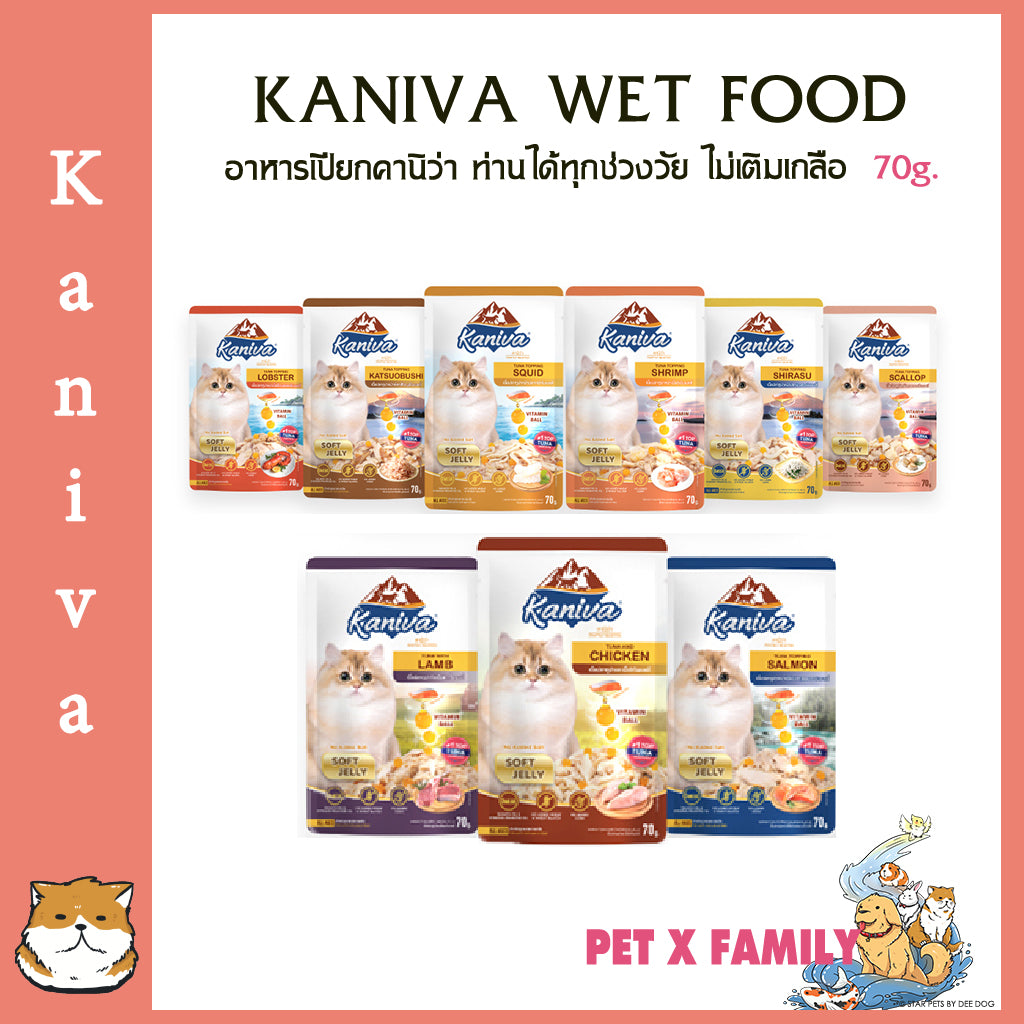 Kaniva Pouch อาหารเปียกคานิว่า เนื้อปลาทูน่าเน้นๆ ขนาด 70g