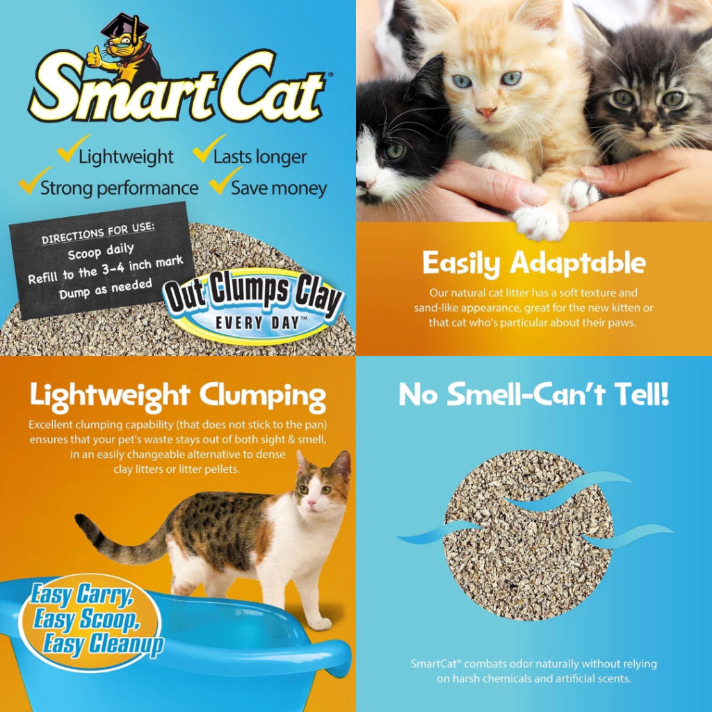 SmartCat Clumping Litter Corn+Wheat ทรายธรรมชาติ 10lb (4.54kg) USA Imported