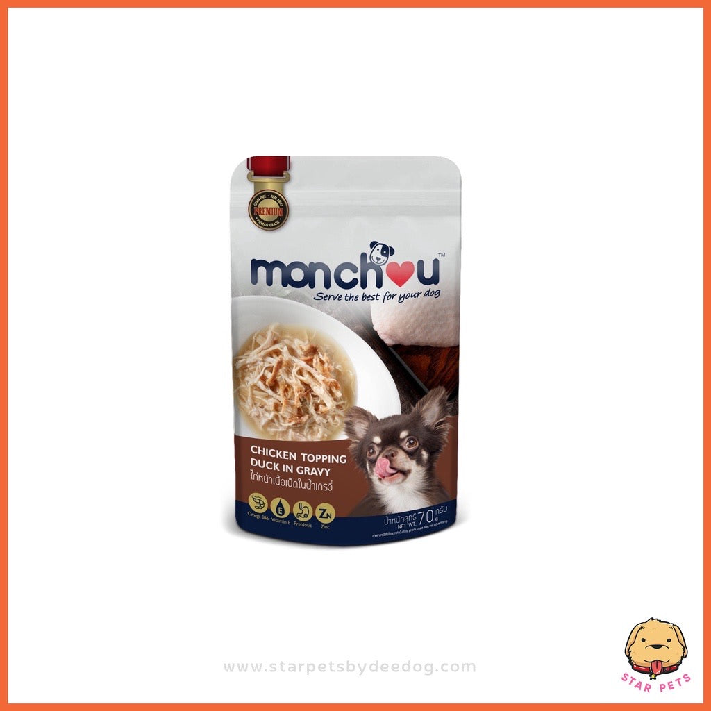 Monchou Pouch อาหารเปียกสุนัข มองชู ขนาด 70g (1ซอง)