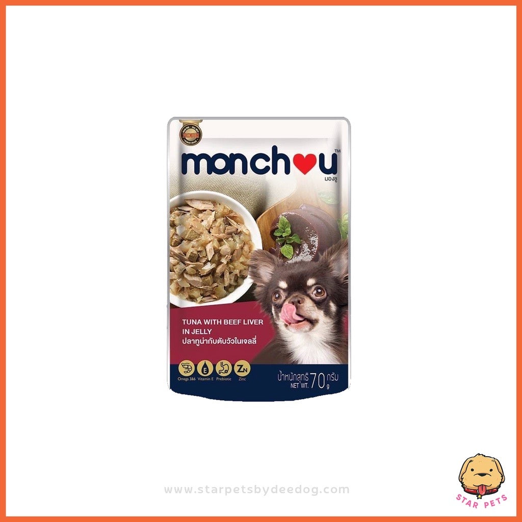 Monchou Pouch อาหารเปียกสุนัข มองชู ขนาด 70g (1ซอง)