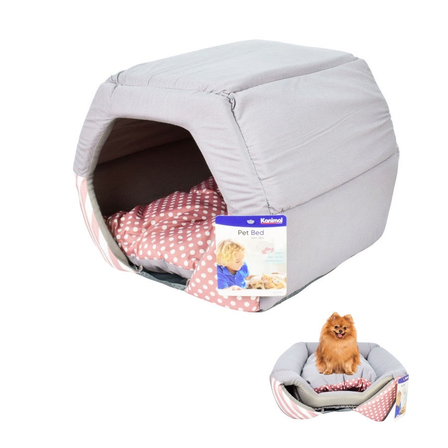 Kanimal Pet Bed ที่นอนรุ่น Day Bed พับได้ 2 แบบ (ซักได้) สำหรับสุนัขและแมว Size M ขนาด 38x33 ซม.