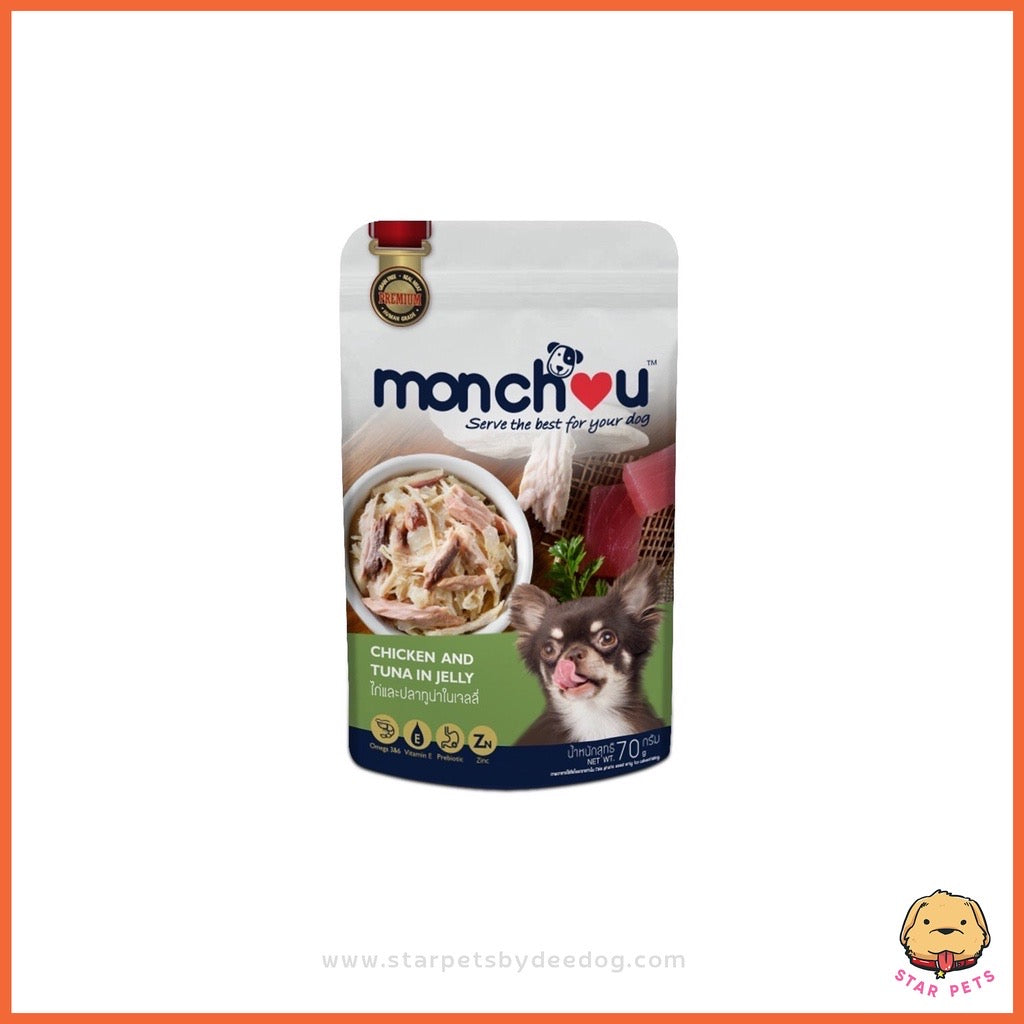 Monchou Pouch อาหารเปียกสุนัข มองชู ขนาด 70g (1ซอง)