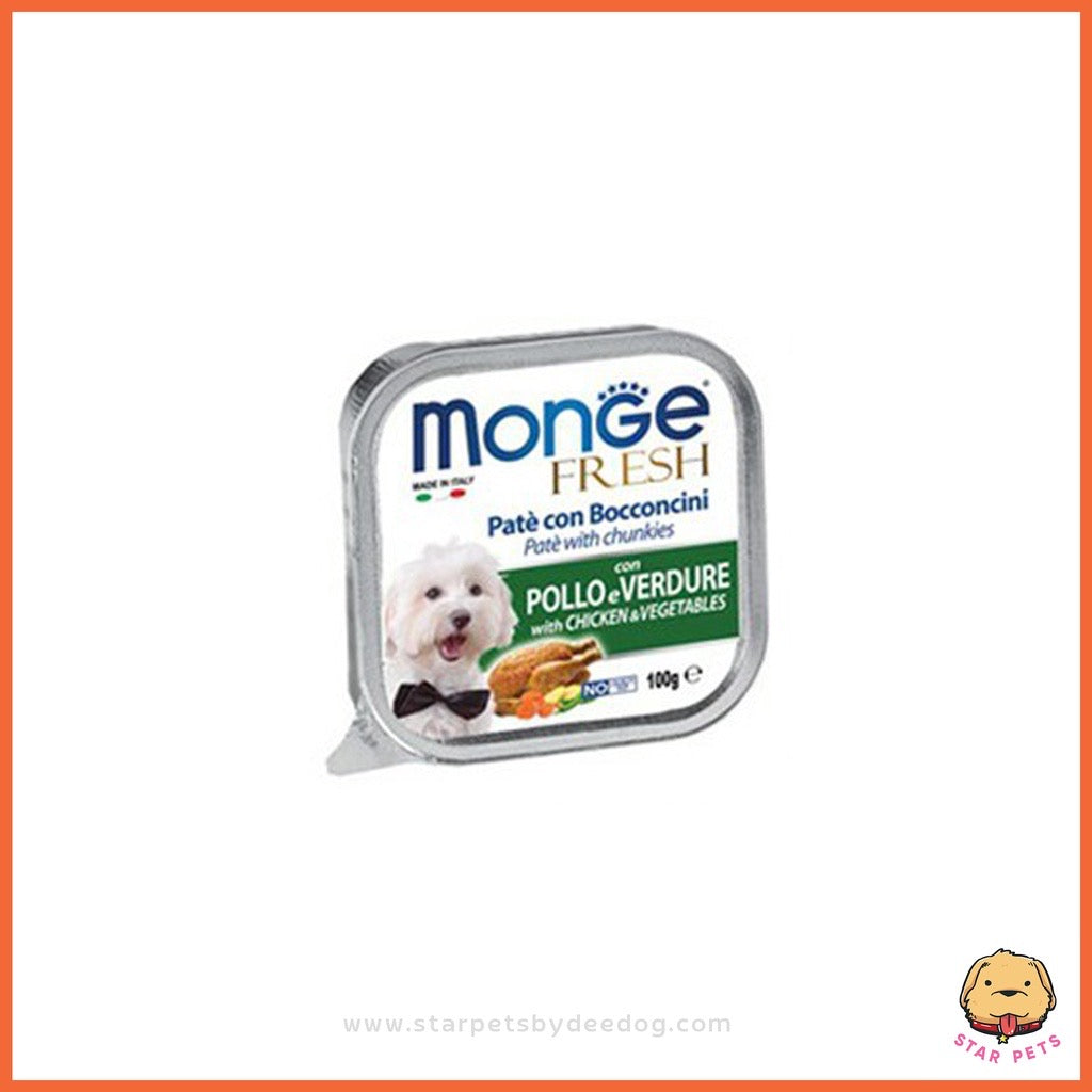 Monge Fresh Pate and Chunkies อาหารถาดพรีเมียมจากอิตาลี  100g