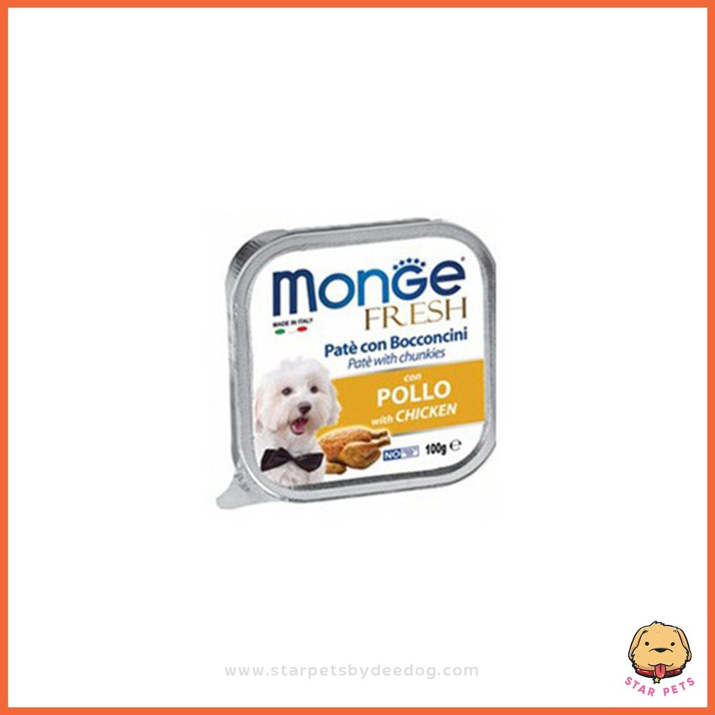 Monge Fresh Pate and Chunkies อาหารถาดพรีเมียมจากอิตาลี  100g