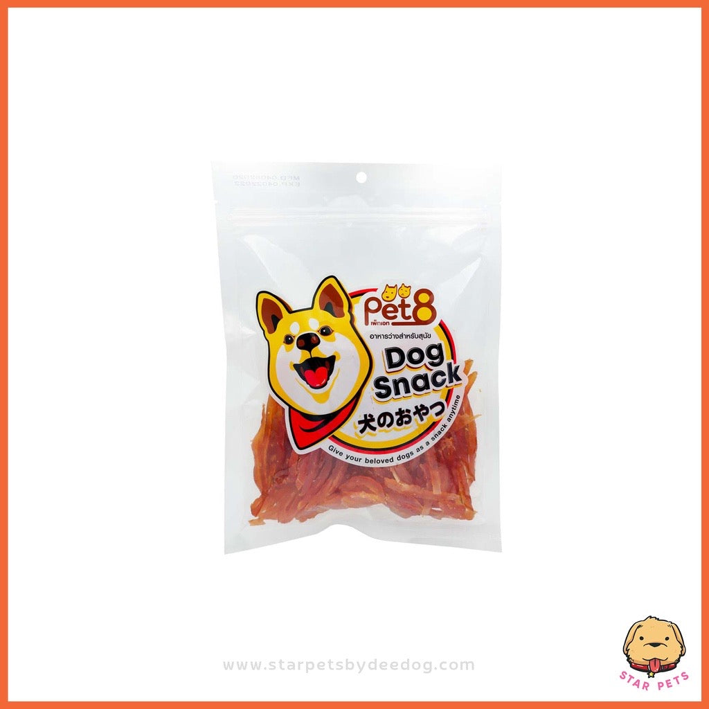 Pet8 chicken jerky medium pack 150-165g