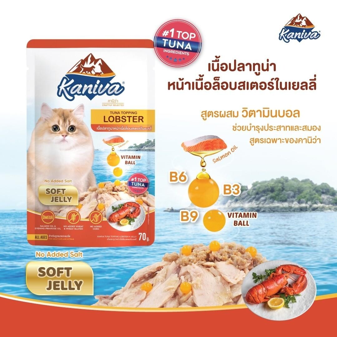 Kaniva Pouch อาหารเปียกคานิว่า เนื้อปลาทูน่าเน้นๆ ขนาด 70g